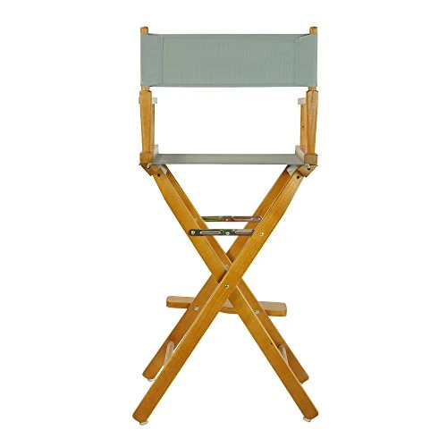 Casual Home 30" Director's Chair Honey Oak Frame-with Grey Canvas, Bar Height - Image 2