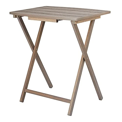 GENERIC 5pc XL Oversized Tray Table Set, Rustic Grey - Image 2