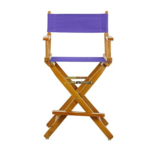 Casual Home 220-05/021-41 Honey Oak Director Chair 24" - Counter Height OakFrame/Purple Canvas - Image 2