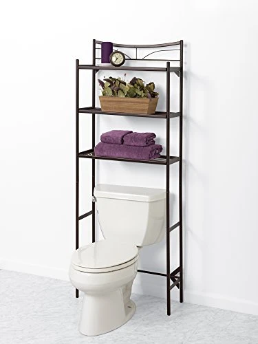 Zenna Home No Tools SlideFit Over The Toilet Bathroom Spacesaver, Bronze - Image 2