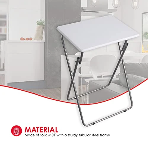 Home Basics Durable Decorative Bedside, Single Pack, White - Image 2