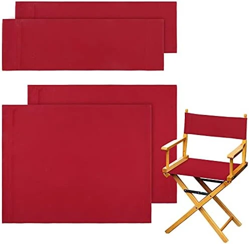 2 Set Directors Chair Canvas Replacement, Makeup Chair Seat And Back Replacement Cotton Canvas Stool Protector For Home Director Chair Medium Size(Black) - Image 6