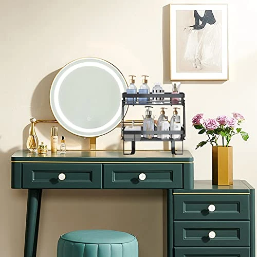 Petisal Over The Toilet Storage, 2-Tier Bathroom Organizer Shelves, Multifunctional Toilet Rack,Space-Saving Storage,Bathroom Decor,Bathroom Furniture(Black) - Image 5