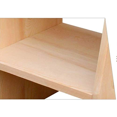 DINGZZ Step Stool Tier Wood Ladder, Design With Ladder, Stool And Storage Shelf, Multifunction Pine Wood Foldable - Image 5