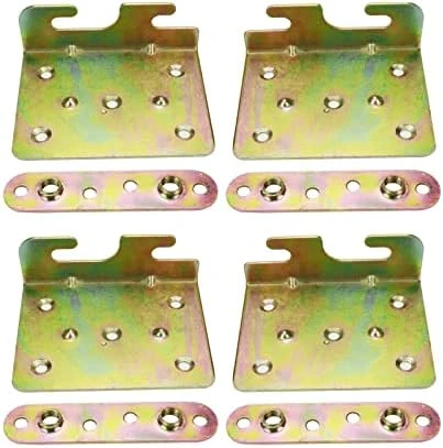 Faotup 4Pair Iron Bed Hinges Bed Rail Brackets,Bed Rrail Brackets For Wood Bed Heavy Duty,Bed Rail Connector Bracket,3.12×0.94×0.94Inches,with Screws - Image 7