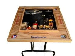 Fiesta Domino Table With The Dominican Republic Flag-natural