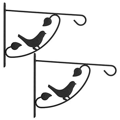 Yosoo 2pcs/ Set Metal Study Wall-Mounted Potted Plant Bracket For Household Garden - Image 2