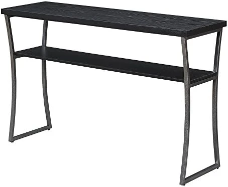 Convenience Concepts X-Calibur Console Table, Faux Birch / Slate Gray Frame - Image 7