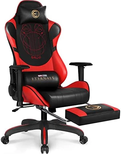 Marvel Eternals Gaming Chair Desk Office Computer Racing Chairs - Adults Gamer Ergonomic Game Footrest Reclining High Back Support Racer Leather Foot Rest (Eternals) - Image 4