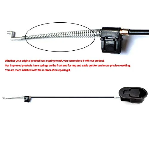 N.B.Y. Aluminum Metal Recliner Replacement Parts,Metal Pull Recliner Handle Replacement Extension Cable-fits Ashley And Major Recliner Brands Couch Style Pull Chair Release Handle For Sofa (Black-36" - Image 4