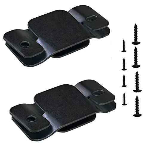 Hosrnovo Sectional Connectors, 4PCS Universal Large Metal Couch Connectors For Sectionals, 2 Sets Sofa Interlocking Furniture Connector Bracket Kit With Screws For Loveseat (Black)