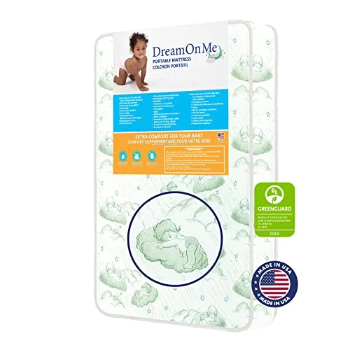 Dream On Me Baby Trend Nursery Center 3" Fiber Playmat With Square Corners, Greenguard Gold Certified, Water Proof Cover, Easy Maintenance, Environment Safe Playmat