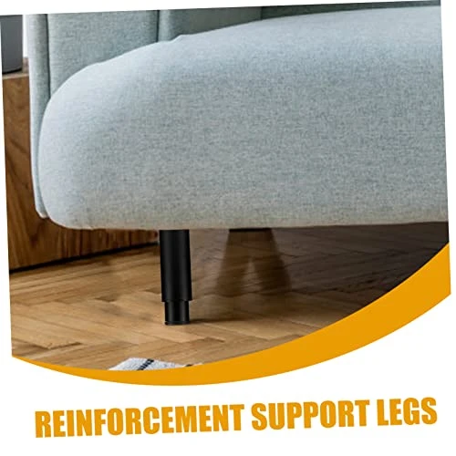 Homoyoyo 6 Pcs Bed Support Legs Holder Bedstead Black Cold Rolled Steel - Image 3