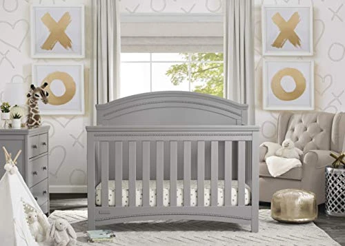 Delta Children Simmons Kids SlumberTime Emma Convertible Crib N More, Grey - Image 2