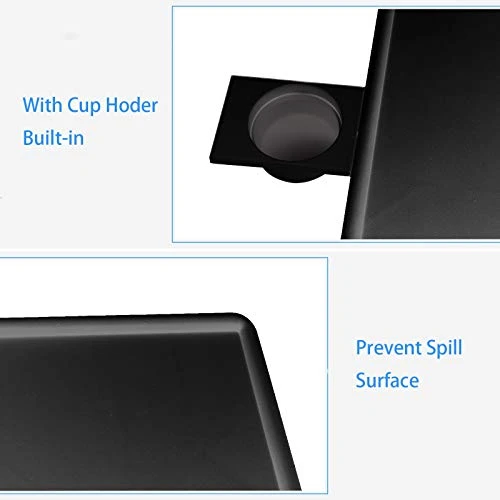 TECL Mejerca Adjustable TV Tray Table Folding TV Dinner Tray With Cup Holder On Bed And Sofa, Comfortable Folding Table With 6 Height And 3 Tilt Angle (Black) - Image 5