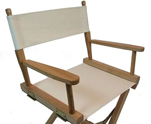 Gold Medal 18"" Table Height Contemporary Natural Frame Directors Chair - Natural - Image 9