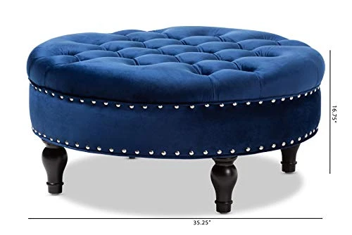 Baxton Studio Ottomans, Royal Blue - Image 6