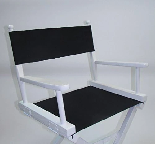 TLT Personalized Imprinted Gold Medal Contemporary 30" Bar Height White Frame Directors Chair - Pink - Image 3