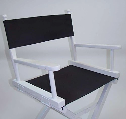 Gold Medal Contemporary 18" Table Height White Frame Directors Chair - Pink - Image 5