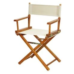 Casual Home 18" Director's Chair Honey Oak Frame With Wheat Canvas
