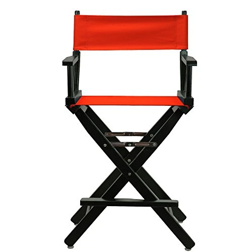 Casual Home 24" Director's Chair Black Frame-with Red Canvas, Counter Height - Image 4