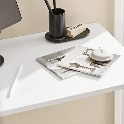 Haotian FWT21-W, White Wall-Mounted Drop-Leaf Table, Folding Kitchen & Dining Table Desk, Home Office Table Desk, Workstation Computer Desk, Trestle Desk - Image 3