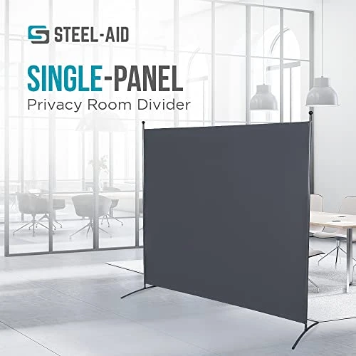 Steel-AID Single-Panel Privacy Room Divider β Folding Partition Privacy Screen For Office, Classroom, Dorm Room, Kids Room, Studio, Conference - 71" X 72" - Easy To Assemble, Freestanding & Foldable - Image 2
