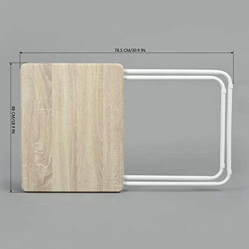 FurnitureR Set Of 2 Folding TV Trays Foldable Dinner Snack Trays, Portable Light Weight Sofa Bedside Tables, No Assembly Required, Beige, 15 X 18.9 X 26.2 In, 2PCS - Image 4