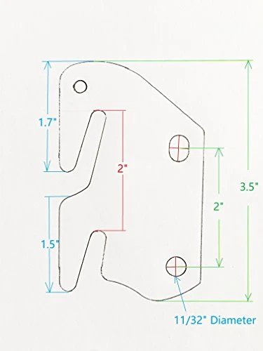 #10 Wooden Bed Rail Hook Plates,Set Of 4,Bed Hooks With Pins For Wooden Bed,Wooden Headboard,Footboard Frame,Claw It On Intended Replacement For Bed Hook #10 Plates,or For New Bed Constructions - Image 2