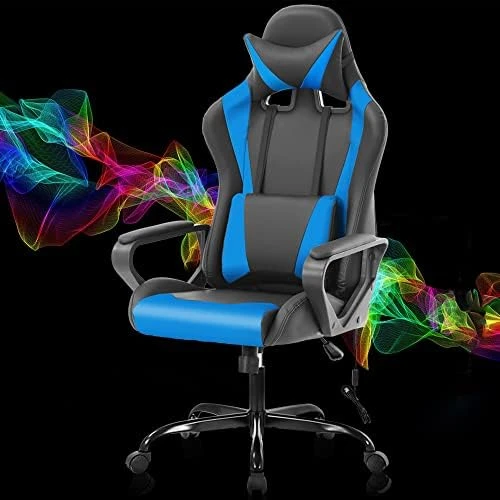 PC Gaming Chair Office Chair Racing Desk Chair With Lumbar Support Arms Headrest Massage High Back PU Leather Ergonomic Computer Chair Rolling Adjustable Swivel Chair For Women Men Adult, Camo - Image 8