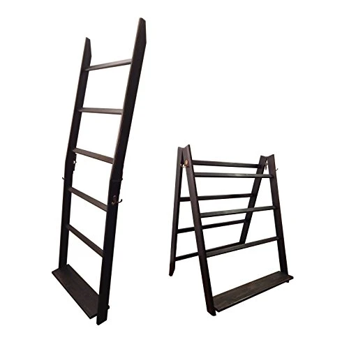 The LadderRack 2-in-1 Quilt Display Rack (5 Rung/24" Model/Weathered Black) - Image 2