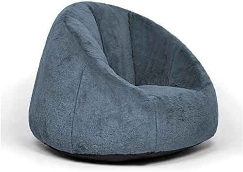 N&V Small Bean Bag Chair, Mini Bean Bag Sack, Foam Filling, Includes Removable And Machine Washable Cover, 27in, Soft Faux Fur, Pink - Image 7