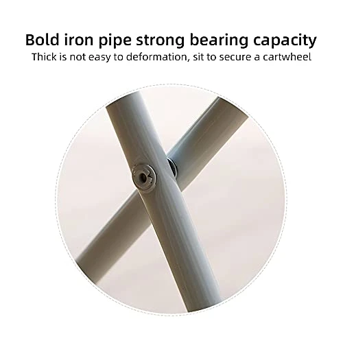 DDXY Portable Folding Stool, Heavy Duty Fold Up Stool Metal And Plastic , Foldable Stool For Adults Kitchen Garden Bathroom Collapsible Round Stool - Image 4