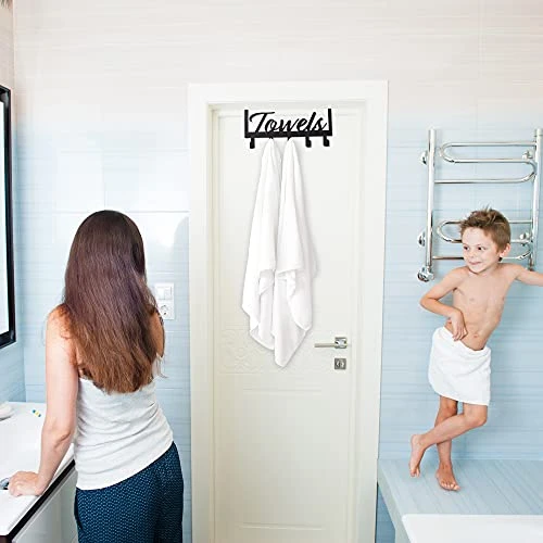 Aesthetic Over The Door Towel Rack For Your Bathroom – Space Saving And Convenient Towel Holder With Sturdy Hooks – The Perfect Addition To Your Bathroom Decor - Image 4