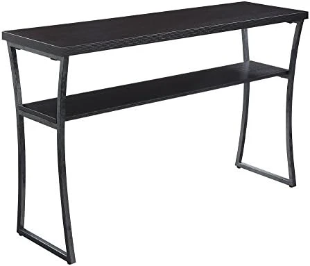 Convenience Concepts X-Calibur Console Table, Faux Birch / Slate Gray Frame - Image 4