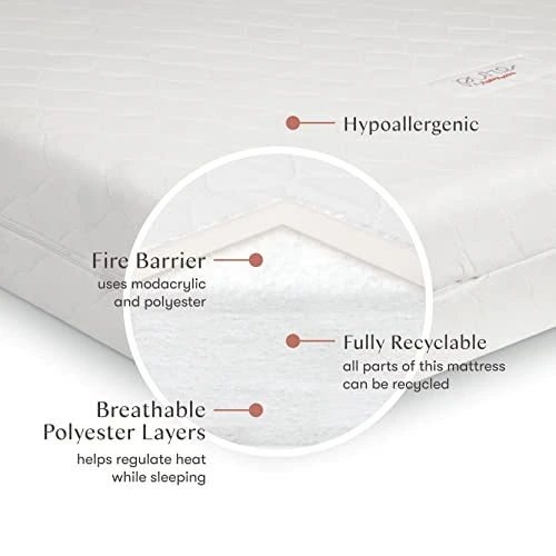 Babyletto Pure Core Crib Mattress, Hybrid Quilted Waterproof Cover, 2-Stage, Greenguard Gold Certified - Image 2