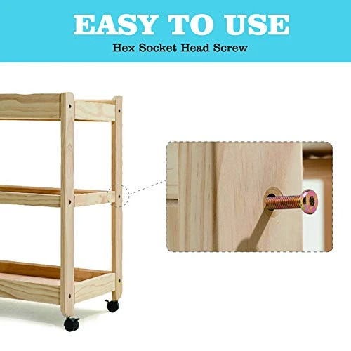 123PCS M6 Kit Crib Screws Baby Bed Screws Hardware Replacement Kit, Hex Socket Head Cap Screws Nuts For Furniture Beds Crib By SG TZH - Image 4