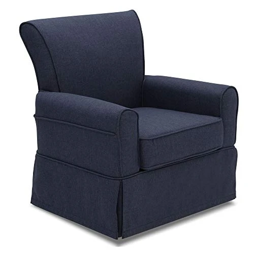 Delta Children Upholstered Glider Swivel Rocker Chair, Charcoal - Image 6