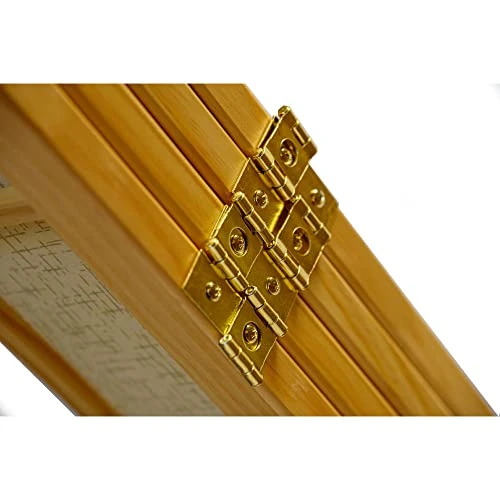 Legacy Decor 4 Panel Room Divider Privacy Screen Botanical Floral Accented Natural Color 71 Tall X 70 Inches Wide - Image 3