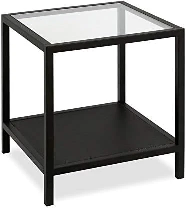 Henn&Hart 20" Wide Square Side Table In Blackened Bronze, Table For Living Room, Bedroom - Image 15