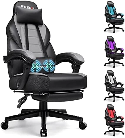 BOSSIN Gaming Chair, Leather Computer Desk Chair With Footrest And Headrest, Ergonomic Heavy Duty Design, Large Size High-Back E-Sports, Big And Tall Gaming Chair - Image 7