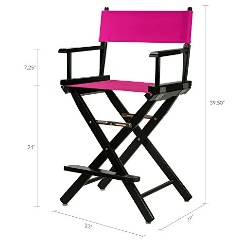Casual Home 220-02/021-30 Director Chair 24" - Counter Height BlackFrame/Magenta Canvas - Image 4