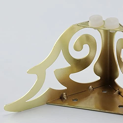 VISAML 4Pcs/Lot Metal Hollow Furniture Sofa Feet Legs Metal Sofa Table Cabinet Cupboard Bar Flower Pattern European Gold - Image 5