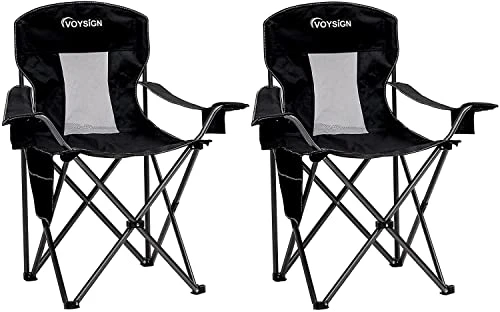 VOYSIGN Mesh Folding Camping Chairs For Adults