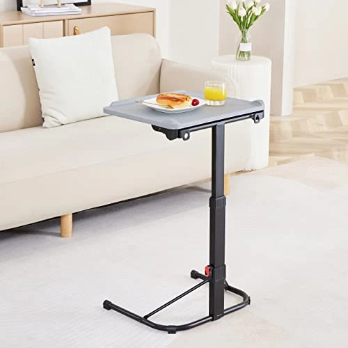 Maarch Folding TV Tray Table, Adjustable TV Dinner Table, Foldable Tray Table For Eating And Laptops, Wall Mountable, Grey - Image 2