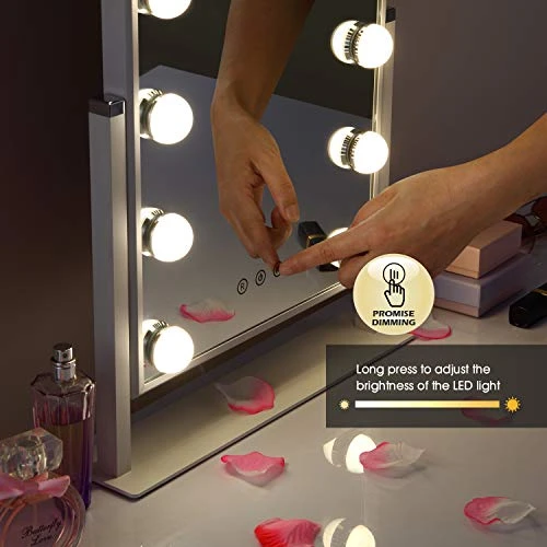 HAMSWAN Large Vanity Mirror With 3 Different Lighting Modes, Hollywood Lighted Mirror Vanity Makeup Mirror With 12 X 3W Dimmable LED Bulbs, White - Image 4