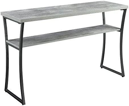 Convenience Concepts X-Calibur Console Table, Faux Birch / Slate Gray Frame - Image 5