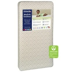 Kolcraft BabyPedic Sweetheart Waterproof Toddler & Baby Crib Mattress - 150 Premium Coils - Made In USA, 52"x28"