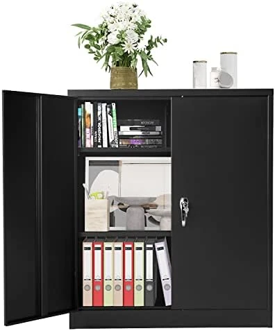 Greenvelly Metal Storage Cabinet, Locking Steel Storage Wardrobe Cabinet, Employees Locker Closet Tool Cabinet With Hanging Rod&4 Locker Shelf For Garage Mounted Storage System, Gym, Home Office - Image 3