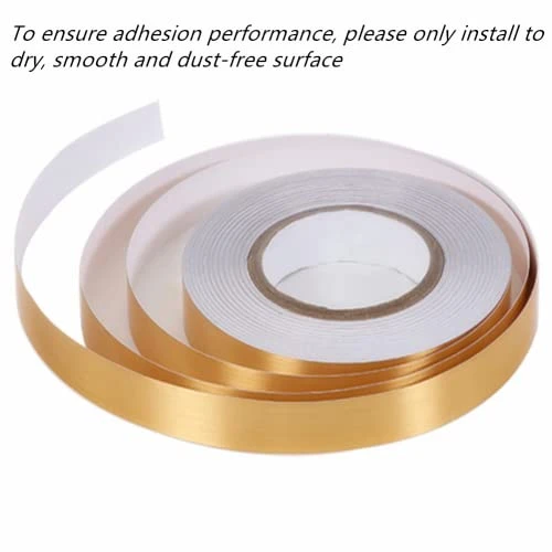 Gold Metalized Polyester Mylar Film Tape With Acrylic Adhesive, 1 In X 55 Yds. Vibrant Mirror Like Finish, Gold Decor Tape For Detailing Accent Wall, Cabinet (For Smooth And Dry Surface Only)) - Image 2